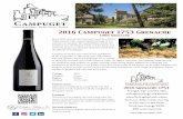 2016 Campuget 1753 Grenache - Dreyfus Ashby & Co. · established in 1942 and is a top quality estate near Nîmes with a long history. In its cellar, tradition and progress unite to