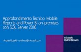 Approfondimento Tecnico: Mobile Reports and Power BI on ... Title Approfondimento Tecnico: Mobile Reports