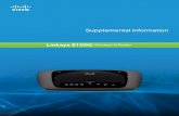 Linksys E1000 Supplemental Information · linksys e1000 warranty information wireless-n router 2 negligence), arising out of or related to the use of or inability to use the product,