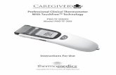 Professional Clinical Thermometer With TouchFree™ Technology · at 12:26AM, a 98.6 oF BODY mode temperature was taken. Repeat pressing and releasing MEM to display earlier stored