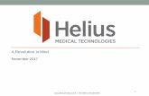 November 2017 - Helius Medical€¦ · intellectual property landscape; financial market conditions; continued availability of capital and financing; and future bus iness decisions