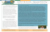 ORTESOL Quarterly...sustainable work and housing, to fulfilling the many requirements of becoming an American citizen. A number of local organizations provide support for immigrant