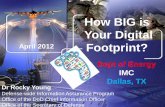 How BIG is Your Digital April 2012 Footprint? Rocky Young DOE IMC... · DoD CIO is developing a directive assigning responsibilities & outlining procedures • Leveraging the lessons