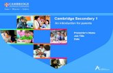 Cambridge Secondary 1 - tlt.edu.pktlt.edu.pk/.../2016/06/283196-cambridge-secondary-1... · Cambridge ICT Starters Cambridge Secondary 1 Cambridge Secondary 1 Checkpoint Cambridge