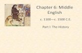 Chapter 6: Middle English - Winthrop Universityfaculty.winthrop.edu/kosterj/ENGL507/slideshows/Chapter6A.pdfMiddle English •Impact of Norman Conquest on Middle English lexis •Introduction