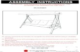 ASSEMBLY INSTRUCTIONS - RichContext...the side canopy braces (#6). In the pre-drilled holes, fasten them together by using screws (#20). Make sure that the teeth on the canopy/frame