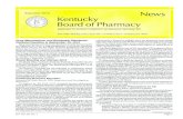 September 2016 News Kentucky Board of Pharmacy · September 2016 Published to promote compliance of pharmacy and drug law News Kentucky ... CPE Monitor service to obtain a unique