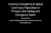 Common Complaints in Spinal Cord Injury Population in ......coordinated skills and knowledge of many different disciplines working as a team to provide effective and coordinated care.