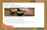 Happy hens - Farmvention hens - Pu… · Happy hens Activity 1: Hen feeders This photograph shows a hanging feeder for hens: Features of a good hen feeder: • Hens can feed when
