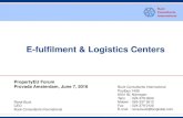 E-fulfilment & Logistics Centers · Growth on-line sales and required logistics space (2015-2020) Online sales 2015 (Eur bn) Online sales (2020 (Eur bn) Required logistics space (m