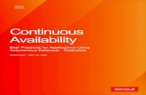 Continuous Availability - Oracle · 4 WHITE PAPER / Continuous Availability 2 Descriptions of Fast Application Notification, Application Continuity, and Transparent Application Continuity