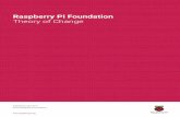 Theory of Change - Raspberry Pi · 2019-04-18 · Raspberry Pi Foundation Theory of Change The Raspberry Pi Foundation is on a mission to put the power of computing and digital making