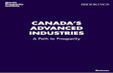 CANADA’S ADVANCED INDUSTRIES - Brookings Institution...lines, the report advances three major findings: 1. Canada possesses a diverse, widely distributed, and quite promising ...