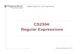 CS2304: Regular Expressions - Virginia Techcourses.cs.vt.edu/.../Notes/T09_RegularExpressions.pdf · Regular Expressions • A regular expression is a sequence of characters that