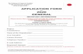 APPLICATION FORM 2020 GENERAL · APPLICATION FORM for 2020 GENERAL IMPORTANT INFORMATION Please ensure that you have read through the GGP Guidelines 2020 before completing the application