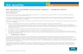 Air quality Report - epa.sa.gov.au · Air quality monthly summary report – August 2014 . Issued September 2014 . Introduction. One of the EPA’s environmental goals is good quality