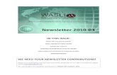 Newsletter 2010 03 - WASLIwasli.org/wp-content/uploads/2013/06/wasli-newsletter_2010-03.pdf · Newsletter 2010‐03. WASLI 2011 IN SOUTH AFRICA ... The Call for Papers and Posters