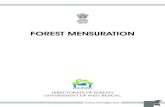 FOREST MENSURATIONForest Department, Govt of est Bengal, these course materials on Forest Mensuration hae een reared for induction training of the Foresters and Forest Guards. The