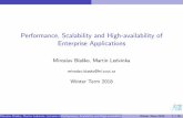 Performance, Scalability and High-availability of ... · Contents 1 Motivation 2 Core concepts 3 Techniques Load Balancing Caching Clustering Cloud Computing 4 Tools Miroslav Bla