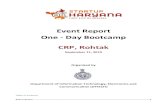 Event Report One - Day Bootcamp CRP, Rohtak · 2019-09-30 · Event Details Name of the event: One-day Bootcamp organized at CRP Rohtak Venue: CRP Rohtak Date: Sept 11, 2019 Duration: