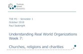 TSE M1 –Semester 1 October 2018 Paul Seabright...The Big Picture: Why are economists interested in religion? Religion plays an important role in the life of a majority of people