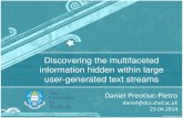 Discovering the multifaceted information hidden within largedanielpr/files/upenn14-slides.pdf · 2018-01-27 · Discovering the multifaceted information hidden within large user-generated