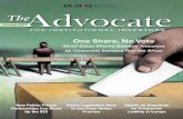 TheAdvocate · 2018-03-19 · a similar post-IPO plan to distribute non-voting shares and solidify founder and CEO Mark Zuckerberg’s control. Amid re-newed investor outcry, the