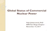 Global Status of Commercial Nuclear Power - American Nuclear Society · Global Status of Commercial Nuclear Power Vojin Joksimovich, PhD ANS San Diego Chapter November 15, 2017 1.