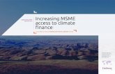 n adequate response to the growing threat of climate ...the creation of a specific MSME Program within its Private Sector Facility to increase MSME involvement in climate action. The