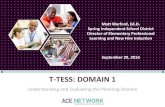 T-TeSS: Domain 1...T-TESS: DOMAIN 1 Understanding and Evaluating the Planning Domain Matt Warford, Ed.D. Spring Independent School District Director of Elementary ProfessionalTeacher