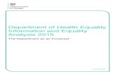 Department of Health Equality Information and Equality ... · Department of Health Equality Information and Equality Analysis 2015 9 . 6. Quantitative & Qualitative research . Staff
