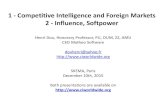 1 - Competitive Intelligence and Foreign Markets 2 - Influence, …s244543015.onlinehome.fr/ciworldwide/wp-content/uploads/... · 2015-12-09 · 1976 Veille Technologique (CRRM, DU,