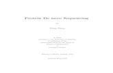 Protein De novo Sequencing - COnnecting REpositories · Protein De novo Sequencing by Rong Wang A thesis presented to the University of Waterloo in ful llment of the thesis requirement