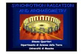 SYNCHROTRON RADIATION AND ARCHAEOMETRYwebusers.fis.uniroma3.it/sils/scuole/duino2009/pdf/quartieri1.pdf · synchrotron radiation in archaeometry: i) X-ray beams with high intensity