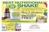 BEST NUTRITIONAL SHAKE - nutters.com · Buy 2 Shakes, receive a Blender FREE*! 1397 360 softgels 4047 150 Enteripure softgels HOT PRICE ... superfood formula along with 21 g of the