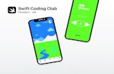 Swift Coding Club懏 - Apple Inc.Swift Coding Clubを スタートするために 必要な準備について 説明します。活動を計画するための ヒントやアクティビティの内容