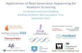 Applications of Next Generation Sequencing for Newborn ...€¦ · Applications of Next Generation Sequencing for Newborn Screening Jim Bonham and Clare Gladding ... “est practice