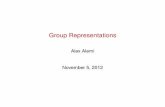 Group Representations - Cornell Universitypages.physics.cornell.edu/.../AlemiGroupReps.pdfFun fact: The poincare group, the full symmetry group of Minkowski space (translation in space