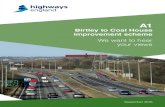 Birtley to Coal House improvement scheme€¦ · A1 Birtley to Coal House improvement scheme Public consultation questionnaire Please tell us your views by completing this questionnaire.