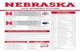2016 WOMEN’S SOCCER · 2019-07-03 · 2016 NEBRASKA WOMEN’S SOCCER 2 WEEKLY NOTES @NEBRASKASOCCER HUSKERS.COM 2016 Nebraska Roster Numerical Roster No. Student-Athlete Pos. Ht.