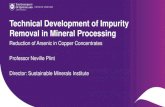 Technical Development of Impurity Removal in Mineral ... · Flotation separation of copper sulphides from arsenic minerals at Rosebery copper concentrator. Minerals Engineering 66-68,