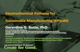 Electrochemical Pathway for Sustainable …• Electrochemical Science and Technology (Gerri Botte, Ohio University) • Overview and applications • NIST/EPSuM program • Case Studies