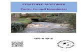 ,. STRATFIELD MORTIMER Parish Council Newsletter€¦ · Hill to Newbury and the funding for School Crossing Patrols. ... with its services such as computer access and photocopying