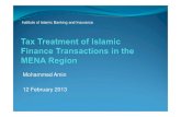 Mohammed Amin 12 February 2013€¦ · Presentation outline ... Istisna contract Second istisna contract 105 paid in 12 months time Note: Here the istisna contracts run for only 12