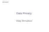 Security and Privacy Technologiesshmat/courses/cs6431/dataprivacy.pdf · Basic Setting x n x n-1 x 3 x 2 x 1 San Usersanswer 1 (government, researchers, marketers, …) query 1 query