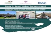 Study in South Africa/Grahamstown! - uni-muenster.de...in February) to cover living expenses in South Africa, on campus accommodation in Grahamstown. Requirements for admission: Minimum