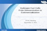 Hydrogen Fuel Cells from Demonstration to …Hydrogen Fuel Cells from Demonstration to Commercialization Author ReliOn Subject Presentation at the Hydrogen and Fuel Cell Technical