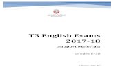 T3 English Exams 2017-18 - WordPress.com · 2 T3 English Exams 2017-18 Support Materials Grades: 6-10 English Reading (ER) and Writing (EW) Both reading and writing are weighted equally.