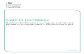 Care in Surrogacy - Biodiritto...Care in Surrogacy 8 and child. A surrogacy agreement may also contain information on non-healthcare related matters and so staff should handle the