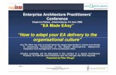 “How to adapt your EA delivery to the organisational culture”archive.opengroup.org/johannesburg2008/presentations/Peter Waug… · “How to adapt your EA delivery to the organisational
